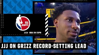 Jaren Jackson Jr. reacts to Grizzlies' record-setting 55 PTS lead without Ja Morant | NBA on ESPN