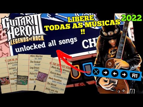 GUITAR HERO 3 - CODIGO PARA DESBLOQUEAR TODAS AS MÚSICAS ( QUICKPLAY ) -  YouTube