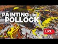 Paint like Jackson POLLOCK - LIVE painting techniques that YOU can learn!