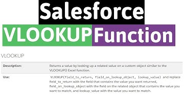 How to use Salesforce formula VLOOKUP Function