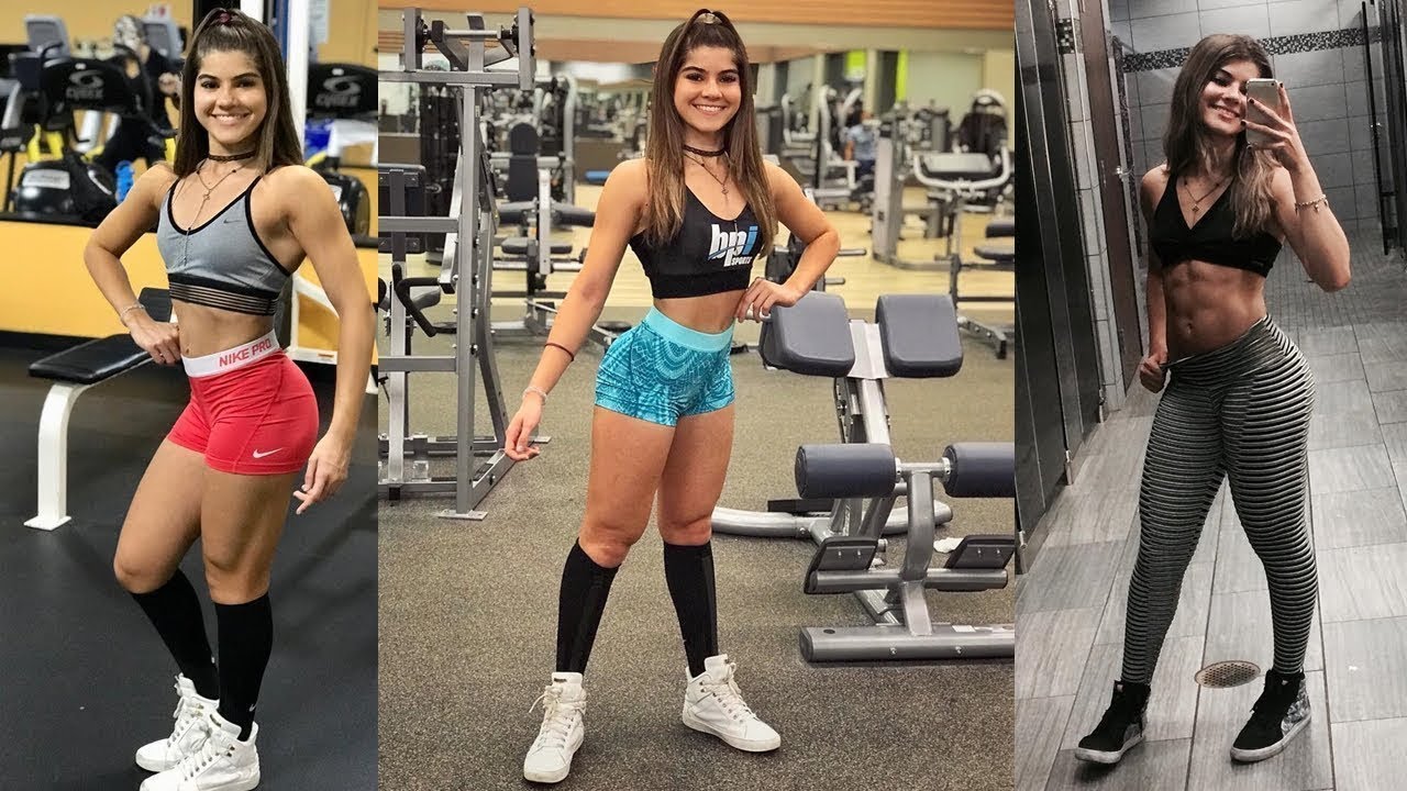 Imagem de uma jovem praticando exercícios físicos