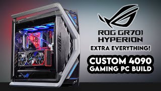 The Ultimate 4090 PC?! | ROG GR701 HYPERION Gaming PC Build | ASUS Strix 4090, i9 13900K Custom Loop