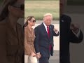 President Trump And First Lady Melania Trump Depart The UK On Air Force One