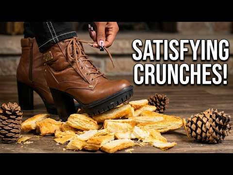 ASMR Brown Heels Stepping On Everything | Most Satisfying Crunches!