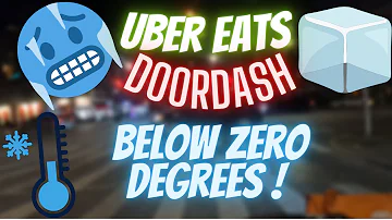 Uber eats & Doordash- Working below zero degrees °F #ubereats #doordash