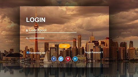Create A Simple Transparent Login Form Using Only HTML and CSS