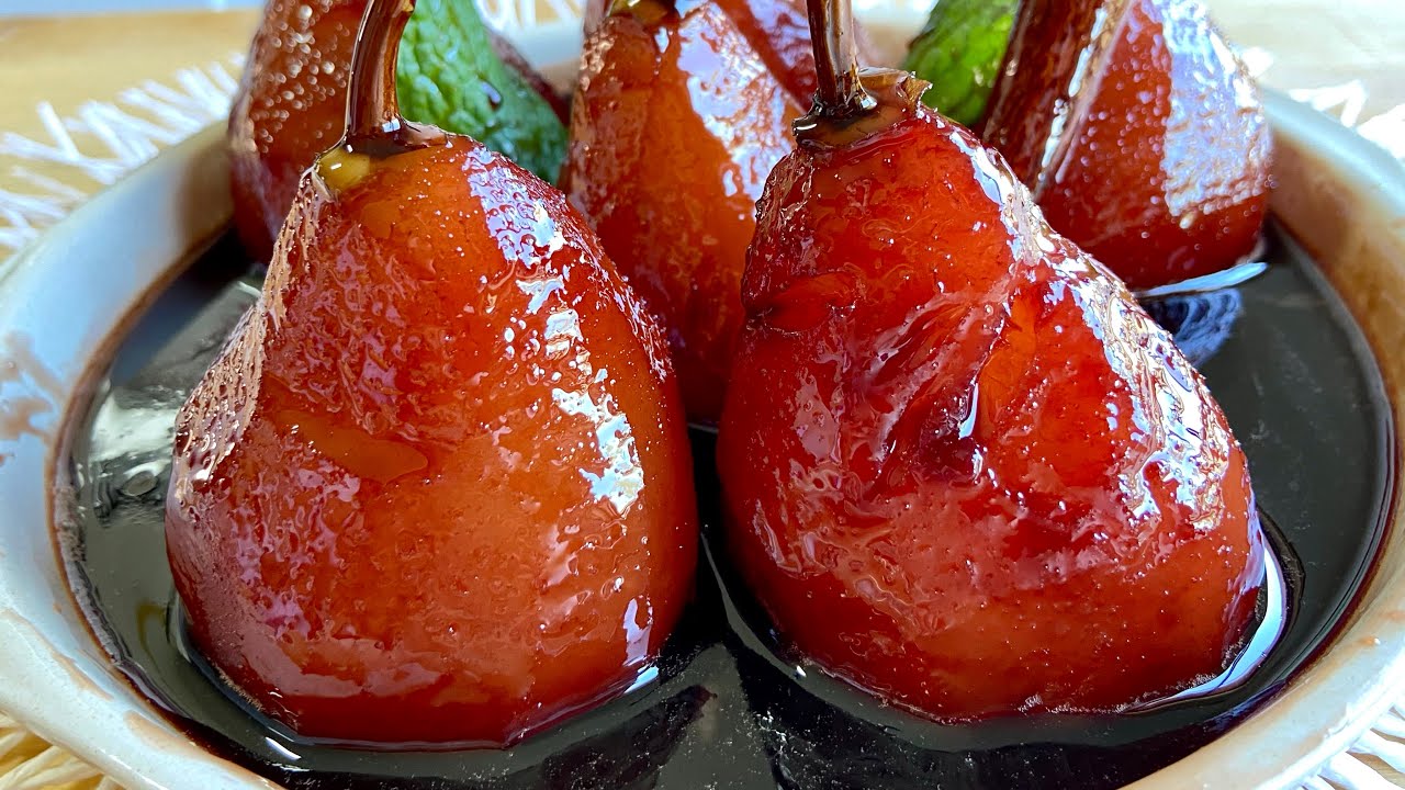 Pêras bêbedas, uma sobremesa requintada e simples de fazer!