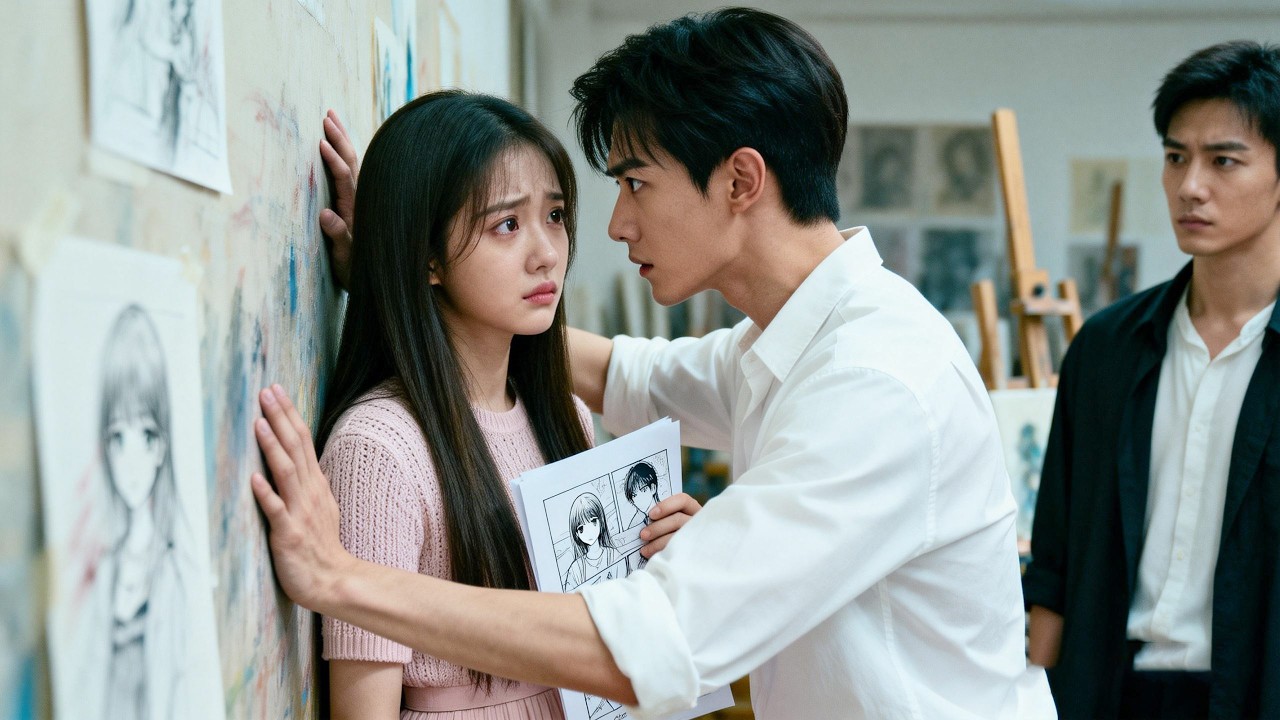 Pelukis dingin mengungkap cinta di depan umum, gadis manis berbalik dingin!#minidrama