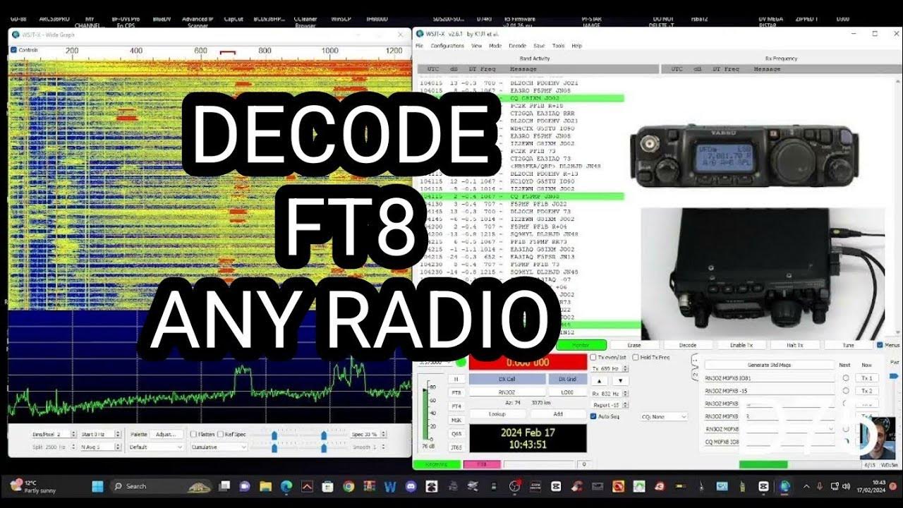 DECODE DIGITAL MODE FT8,FT4 - ANY HF RADIO - YouTube