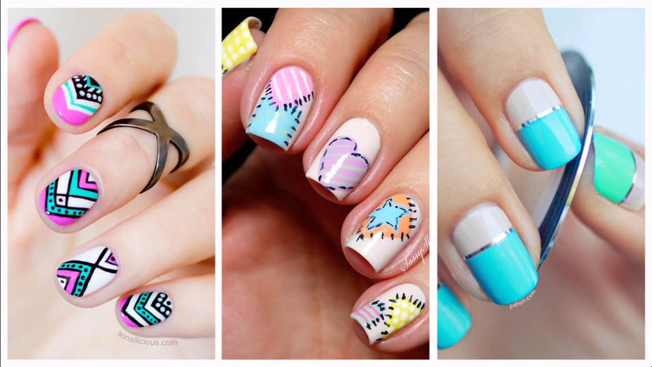 Decoracion De Unas Con Color Lila