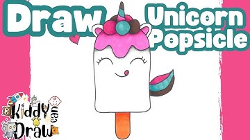 How to Draw A Cute Unicorn Popsicle