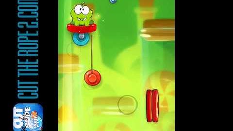 Cut The Rope 2: Experiments Level 3-17 Sticky Steps Box Walkthrough