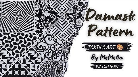 Textile Art|Damask Pattern|Last Part|Full Video| @HaniDrips