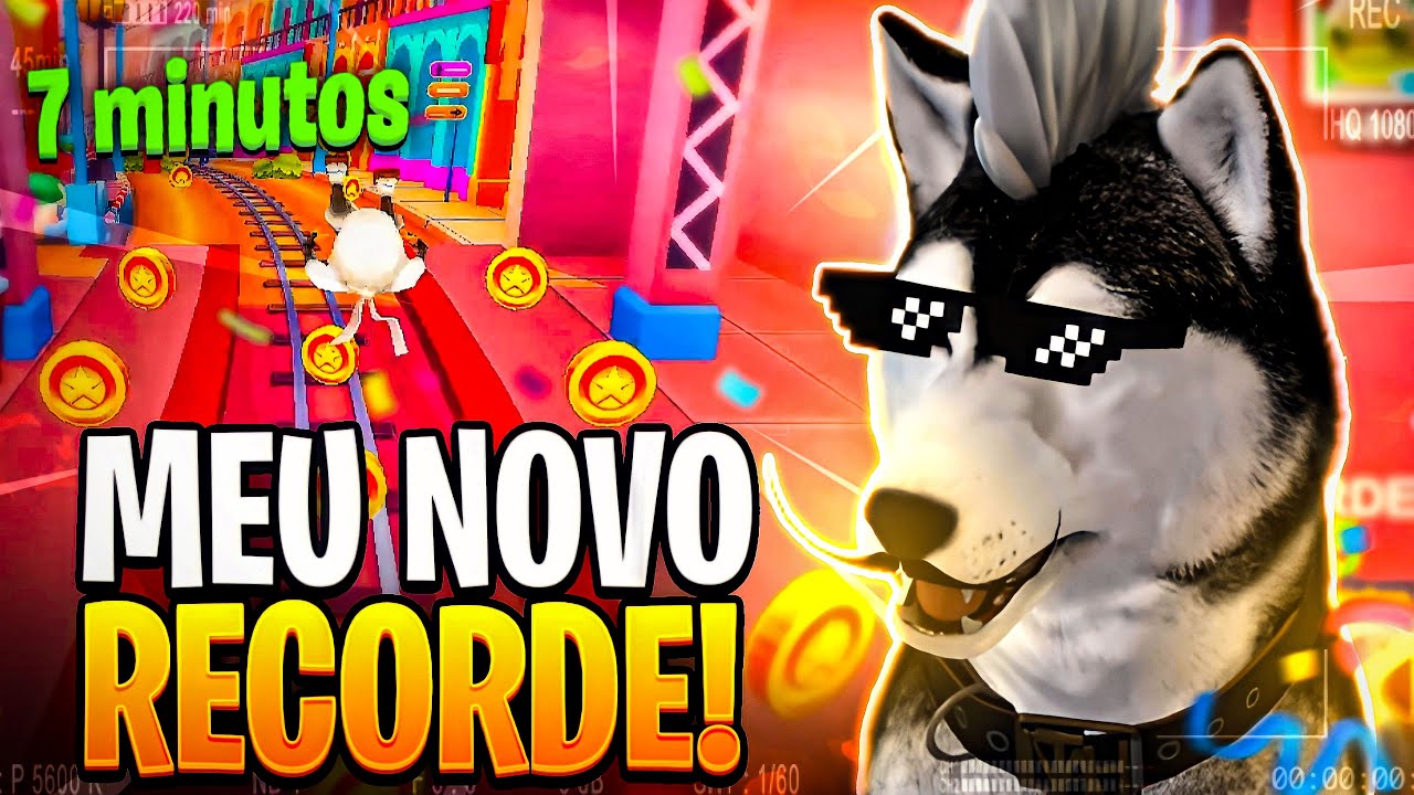 BATENDO MEU RECORD NO SUBWAY SURFERS! NO COIN! 