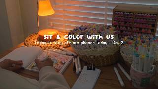 Sit U0026 Color With Us Asmr  Day 2 I Cozy Days By Coco Wyo  colorwithme asmr coloringbook