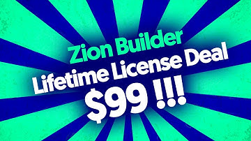 Zion Builder $99 Lifetime License Deal!!! | Appsumo