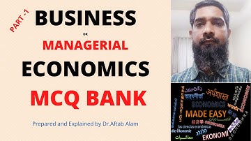 Part 1 MCQ Question Bank Business Economics: SPPU|BCOM|BBA|MBA