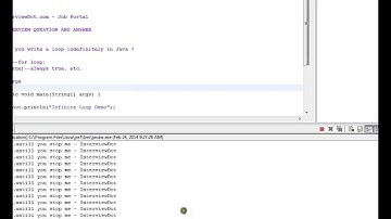 Java Indefinite Loop Demo