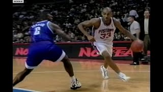 Grant Hill & Larry Johnson Highlights Hornets @ Pistons December 1995 OT Game!