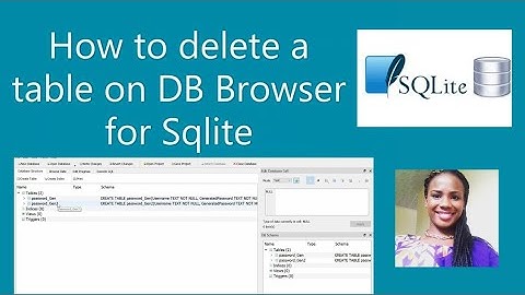 How to Delete/Drop a Table on DB Browser for Sqlite