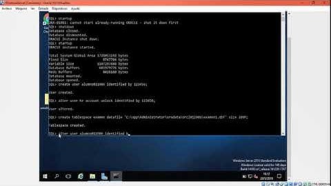 INTRODUCCION A LA ADMINISTRACION DE ORACLE 12C