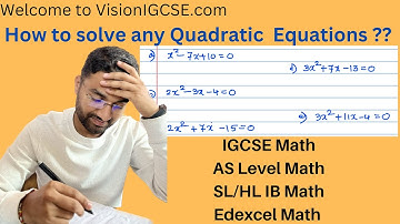 Solve any quadratic equations | #igcsemath past paper questions