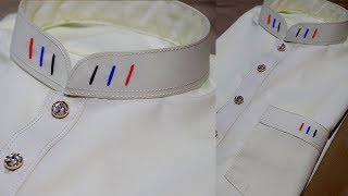 How To Make Gents wight Kurta Collar Design New 2018 Step By Step At Home kingsman tailor