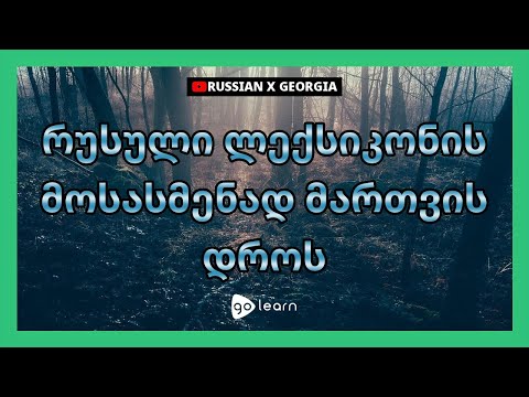 რუსული ლექსიკონის მოსასმენად მართვის დროს | Golearn
