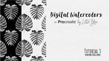3. Digital Watercolor Tutorial in Procreate for Beginners: Seamless pattern brushes