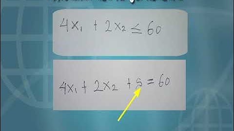 variabel slack & variabel surplus pada metode simpleks