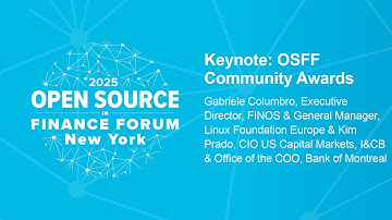 Celebrating Excellence in Open Source: FINOS OSFF Community Awards 2025 | #OSFFNewYork