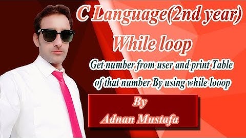 Print Table by using While Loop