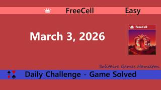 Microsoft Solitaire Collection | FreeCell Easy - March 3, 2026 | Daily Challenges screenshot 5