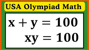 USA | An Amazing Algebra Olympiad Maths Problem | Outstanding Explanation | Can you solve this?