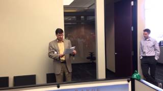 Gazette Publisher Dan Steever talks about the Pulitzer Prize win in a celebration Tuesday in the Gaz