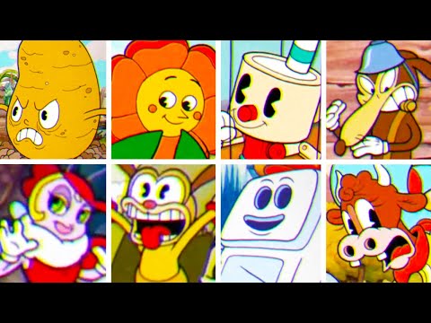 Cuphead + DLC - All Bosses on Simple Difficulty (No Damage)