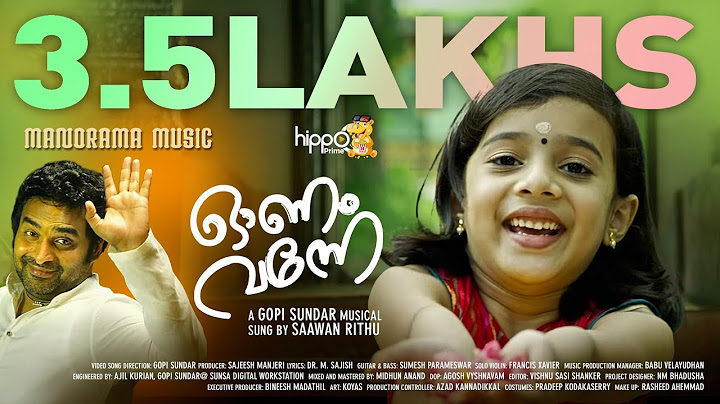 Onam Vanne | Gopi Sundar | Saawan Rithu | Dr M Sajish | Hippo Prime | Onam Song