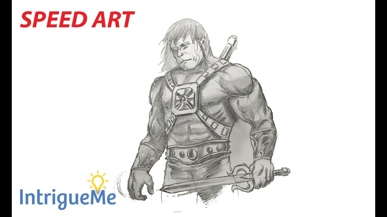 How to Draw He Man (Speed Art) - YouTube