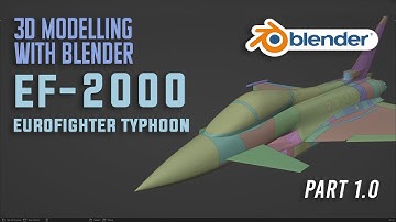 Blender 3.1 : How to 3D Modelling Eurofighter Typhoon EF2000 Part-1 : Modelling fuselage (Timelapse)