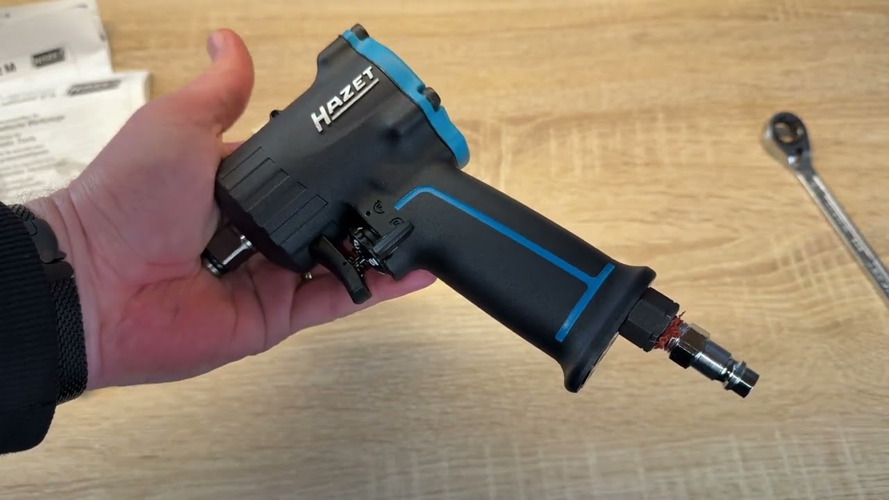 HAZET Pneumatic Impact Wrench 9012M-1 I Extra Short 3.15 Inches 