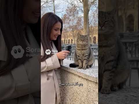 المزيعه تسئل القطة والرد كان مقنع هههههه الذكاء الاصطناعي مقاطع مضحكة