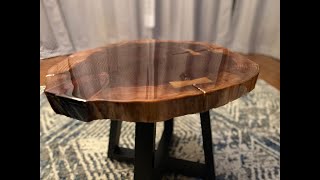 DIY Epoxy Live Edge Coffee Table - SUPER SATISFYING