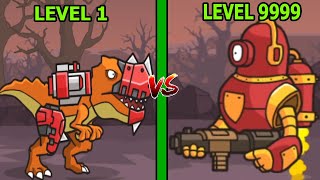 Khủng Long Ăn Thịt Trang Bị Giáp Phóng Tên Lửa Vs Robot Cứu Hỏa - Cyber Dino - Top Game Android Ios screenshot 5