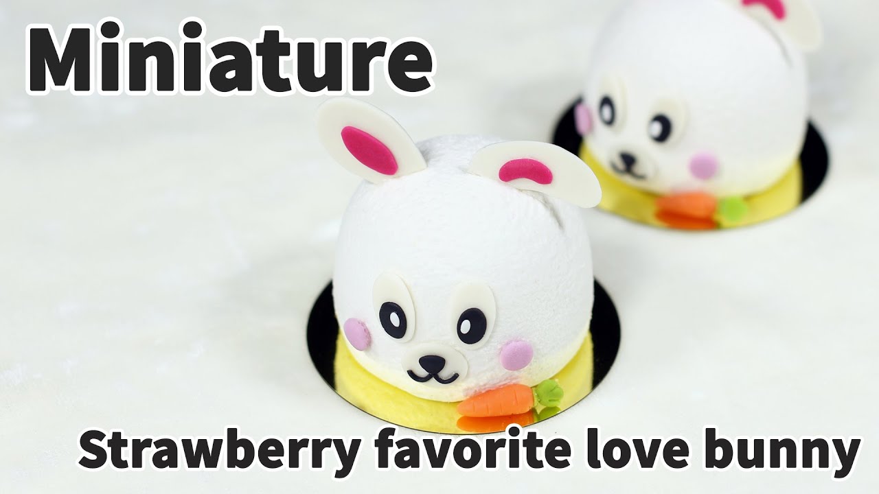 미니어쳐 딸기가 좋아 러브바니 케이크 만들기 (파리바게트) - Miniature cake