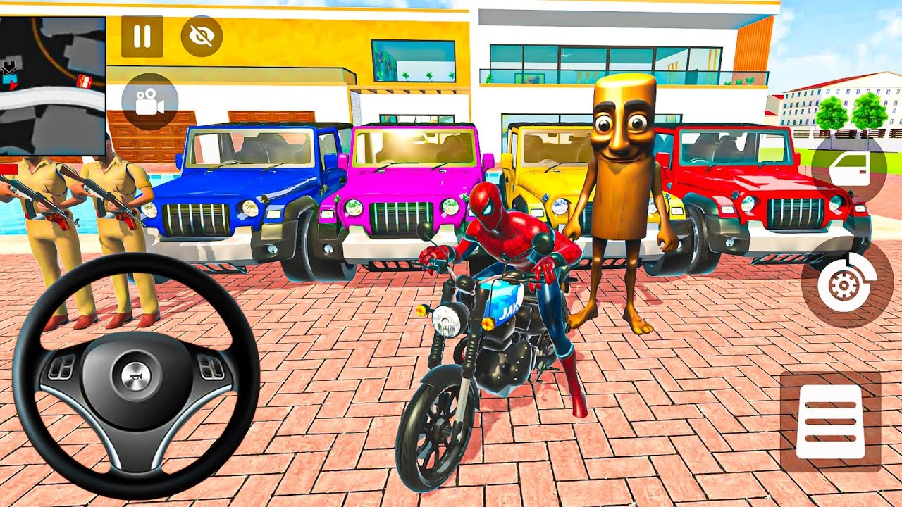 ❄️ Indian Thift Auto Game New Update 🐝 Spiderman & Ironman 🔥 Purchased Monster Cars Showroom Game 🎮