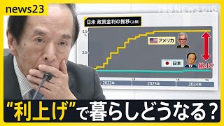 「引き続き金利を上げていく」利上げ決定した植田総裁の会見を受け1ドル＝149円台まで円高が進行　物価・為替・住宅ローンどうなる？【news23】｜TBS NEWS DIG
