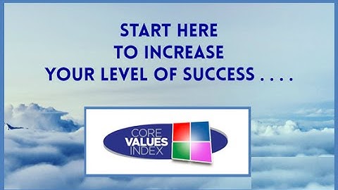 Core Values Index Assessment Invitation July 14, 2015