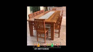 Dining Table: Latest Wooden dining table & chair design | Modern Dining Table Set #furniture #couch