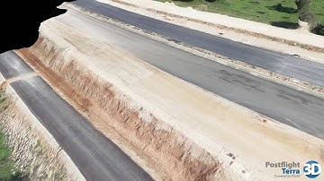 Road construction 3D Mesh made by eBee and Pix4Dmapper Pro