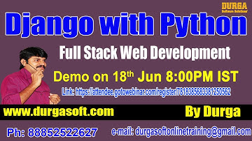 Web Development DJANGO with PYTHON Online Training in DURGASOFT
